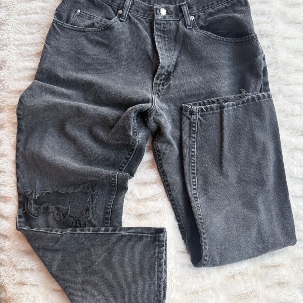 Vintage Black Wash Demin Wrangler Jeans Sz 34x30